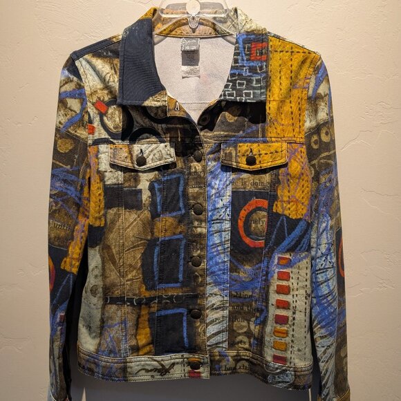 Simply Art Jeans Jacket by Dolcezza--MEDIUM - Picture 2 of 4